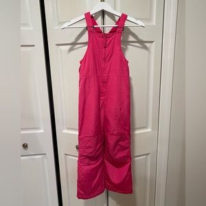 Land’s End Girls Kids Iron Knee Winter Snow Bibs, Hot Pink